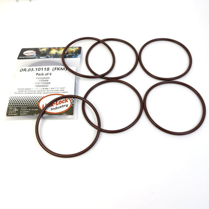 LINK-LOCK 6PCS OR.03.10118 FKM Viton Sealing O-Ring Kit Of Thermostat 1705408 11511705408 PES000020 For BMW-M60 M62 M67 M70 M73 For LAND ROVER-M62 For BENTLEY-M62448S3