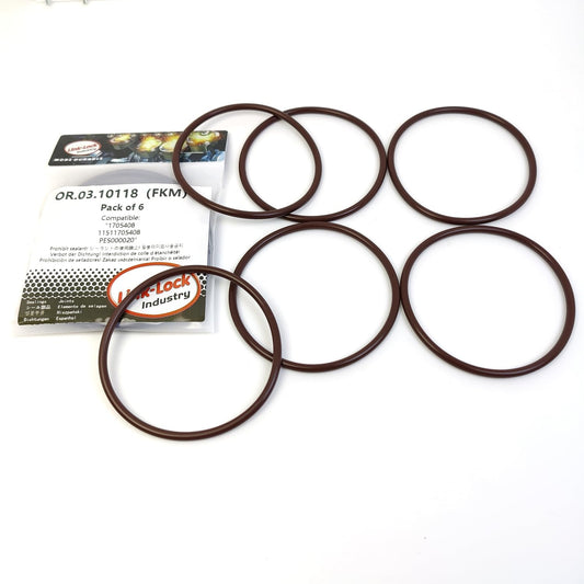 LINK-LOCK 6PCS OR.03.10118 FKM Viton シーリングOリングキット サーモスタット用 1705408 11511705408 PES000020 BMW-M60 M62 M67 M70 M73用 LAND ROVER-M62用 BENTLEY-M62448S3用