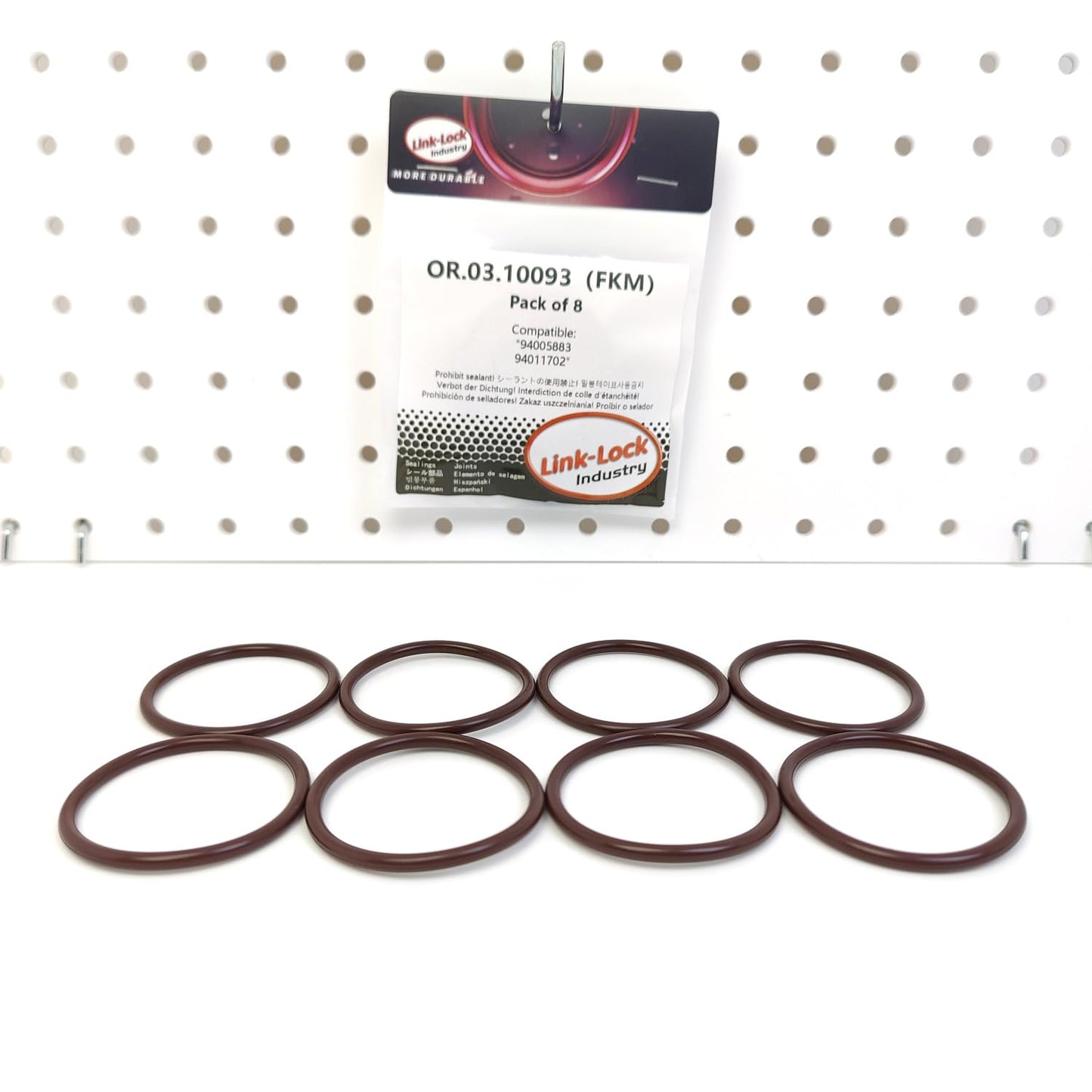 LINK-LOCK 8PCS OR.03.10093 FKM Viton Sealing O-Ring Kit Of Engine oil cooler 94005883 94011702 For CHEVROLET-L5D LBZ LML L5P LGH LMM LB7 LLY For GMC-L5D LBZ LML L5P For CADILLAC For BUICK