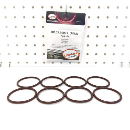 LINK-LOCK 8PCS OR.03.10093 FKM Viton Sealing O-Ring Kit Of Engine oil cooler 94005883 94011702 For CHEVROLET-L5D LBZ LML L5P LGH LMM LB7 LLY For GMC-L5D LBZ LML L5P For CADILLAC For BUICK