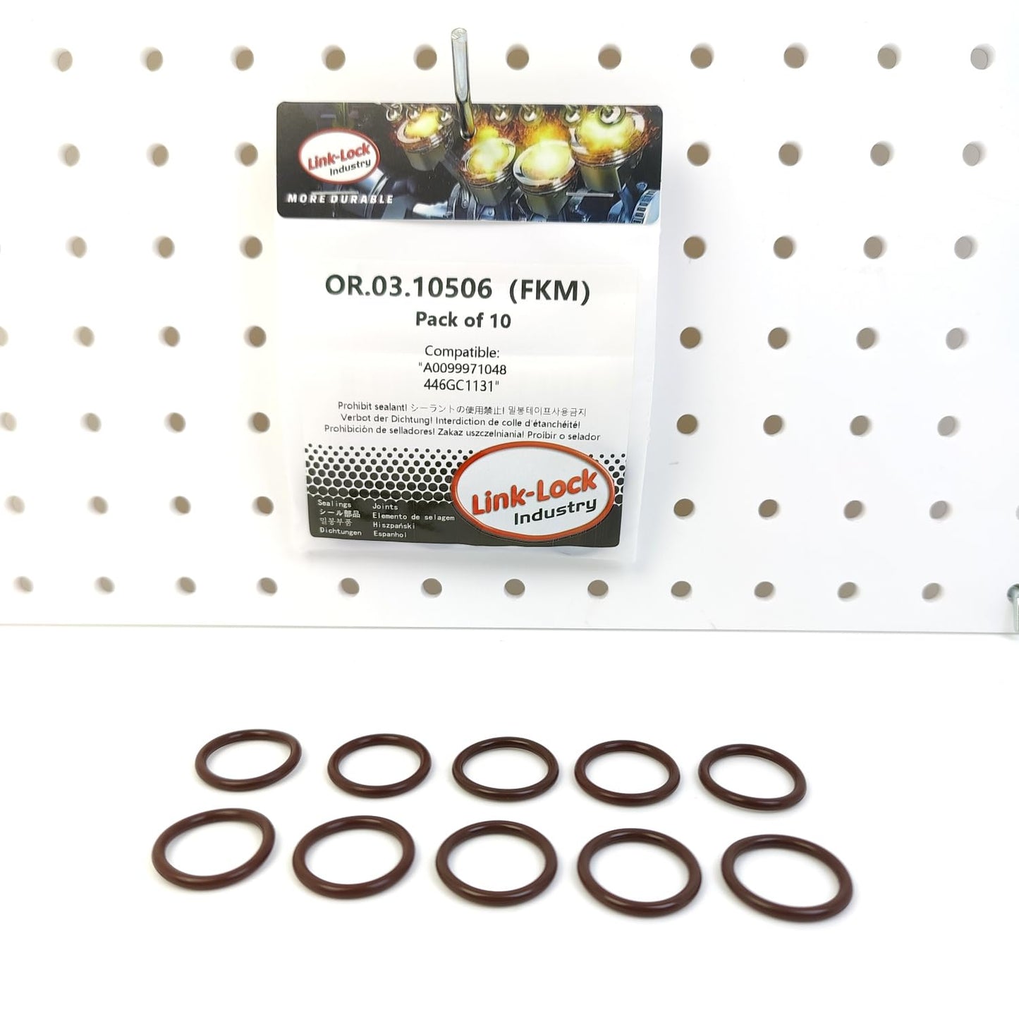LINK-LOCK 10PCS OR.03.10506 FKM Viton Sealing O-Ring Kit of Fuel injector A0099971048 446GC1131 For CUMMINS For MERCEDES-BENZ