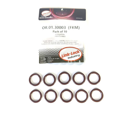 LINK-LOCK 10個 FKM バイトン OR.01.30003 エンジンインテークパイプ Oリング 11617514883 BMW N42 N43 N46 N62用