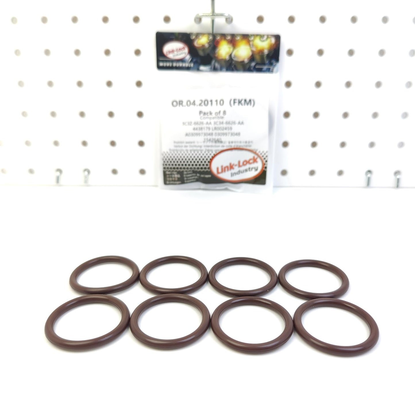LINK-LOCK 8PCS OR.04.20110 FKM Viton Sealing O-Ring Kit of Thermostat Housing 3C3Z-6626-AA 3C34-6626-AA 4438179 LR002459 A0309973048 0309973048 1542640 for FORD for LAND for MERCEDES-BENZ for SCANIA