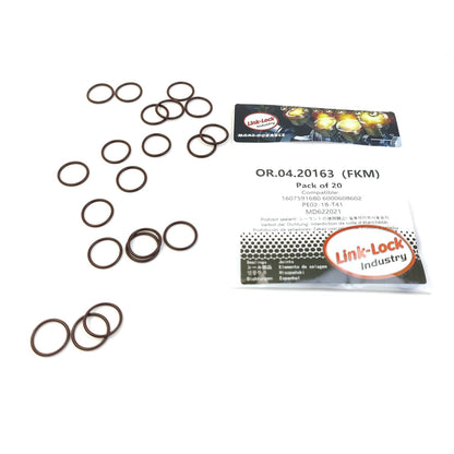 LINK-LOCK 20PCS OR.04.20163 FKM Viton Sealing O-Ring Kit of SENSOR 1607591680 6000608602 PE02-18-T41 MD622021 for PEugeot for CITROËN for FIAT for MAZDA for MITSUBISHI