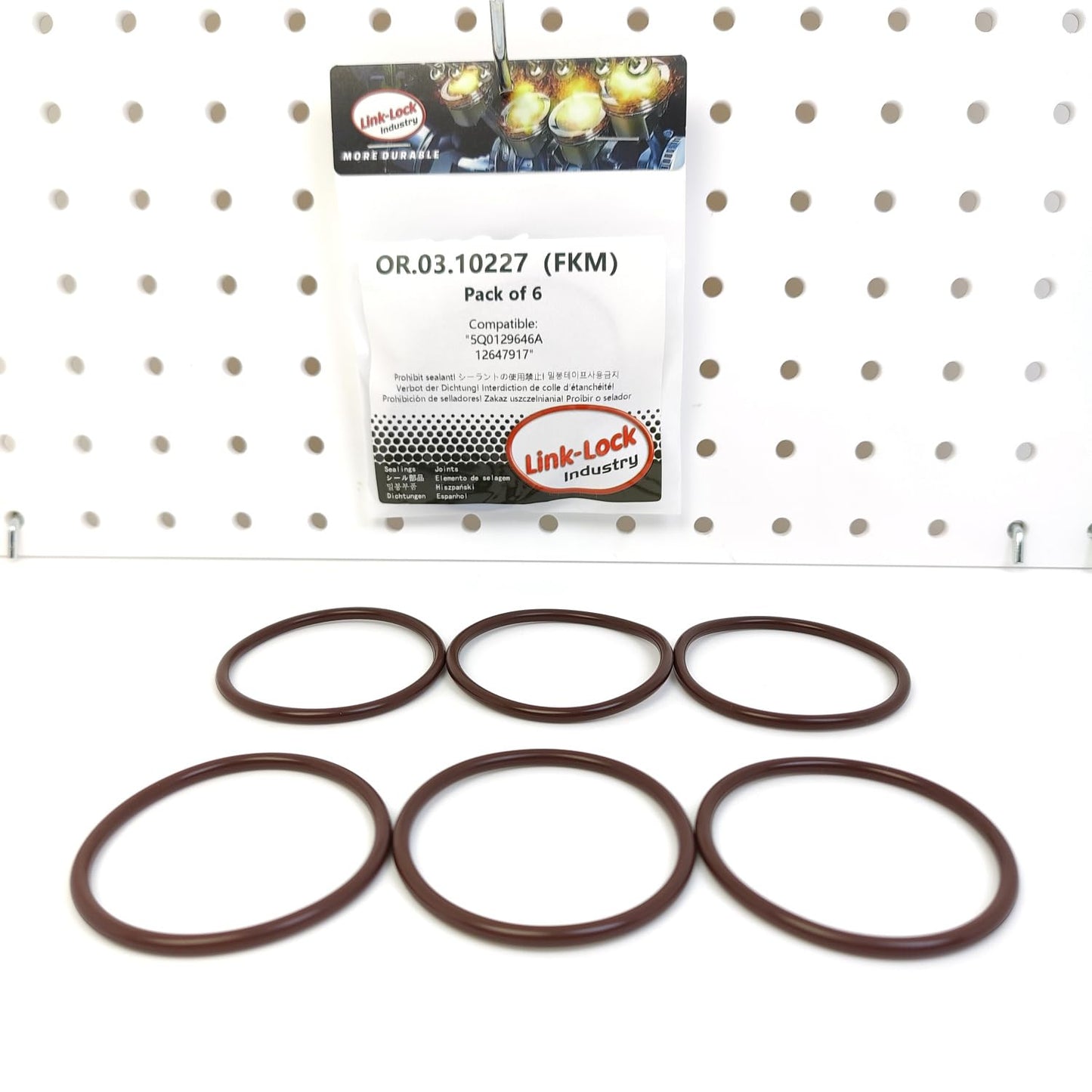 LINK-LOCK 6PCS OR.03.10227 FKM Viton Sealing O-Ring Kit of Fuel injection pump 5Q0129646A 12647917 For CHEVROLET-L5D L5P For GMC-L5D L5P For AUDI-CZPC DKZC CZPB CJXG DJHA For CADILLAC