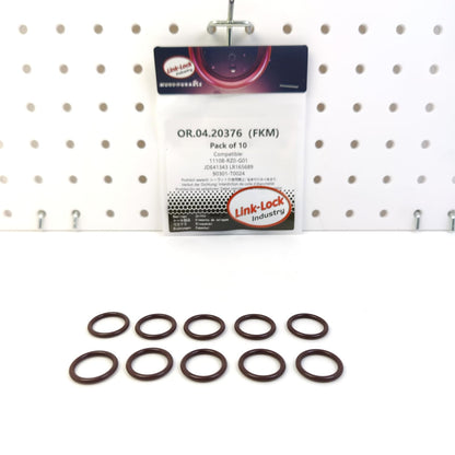 LINK-LOCK 10個 OR.04.20376 FKMバイトンシーリングOリングキット ウォーターコネクタ/チャージャー用 HONDA用 JAGUAR用 LAND用 ROVER用 TOYOTA用 11108-RZ0-G01 JDE41343 LR165689 90301-T0024