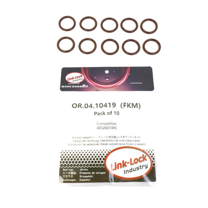 LINK-LOCK 10PCS OR.04.10419 FKM Viton Sealing O-Ring Kit of Air Condition Pipe 4E0260749C For AUDI For VW