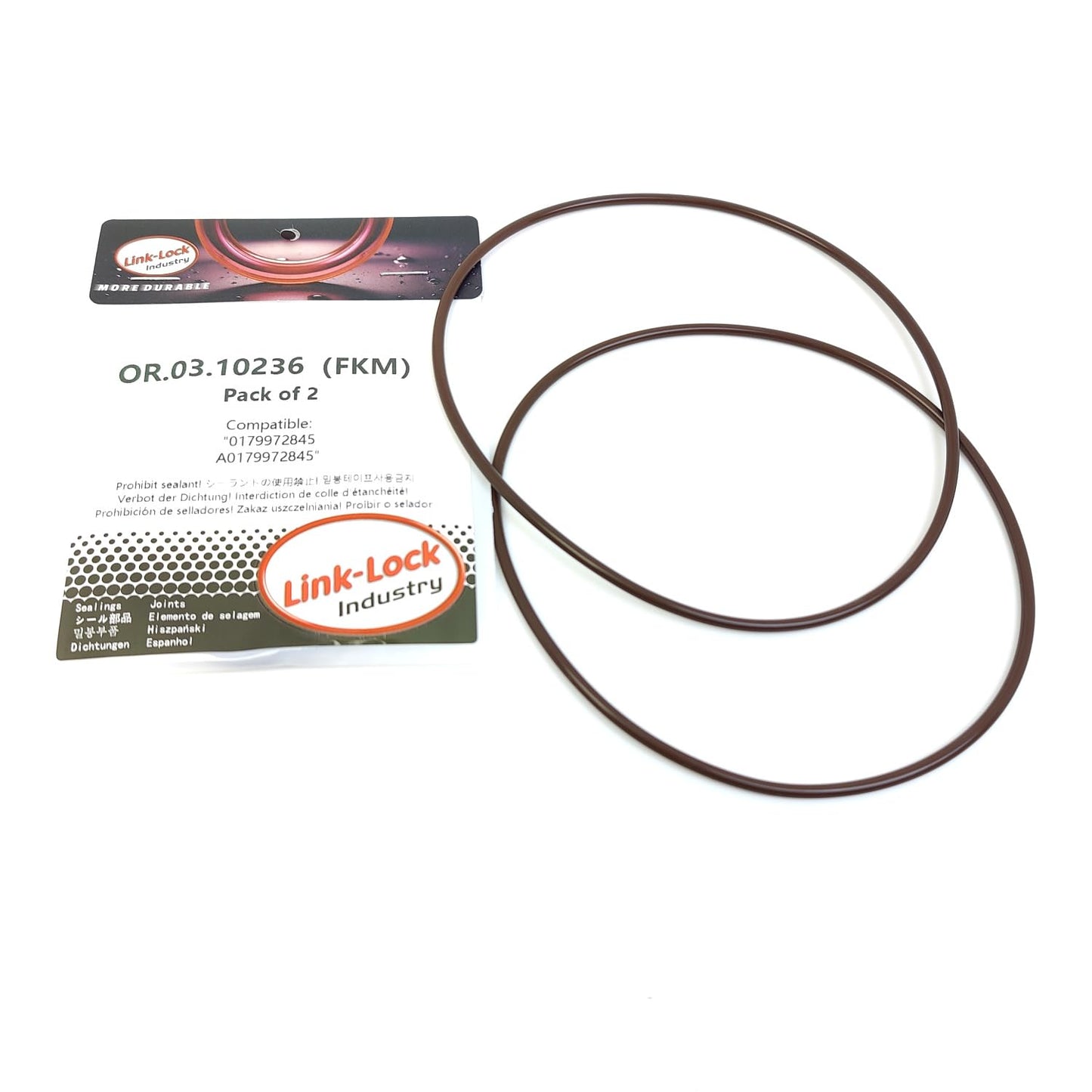 LINK-LOCK 2PCS OR.03.10236 FKM Viton Sealing O-Ring Kit of Air compressor 0179972845 A0179972845 For MERCEDES-BENZ-OM470 OM471 For FUSO (MITSUBISHI)-6R10 For DETROIT DIESEL-DD13 DD16