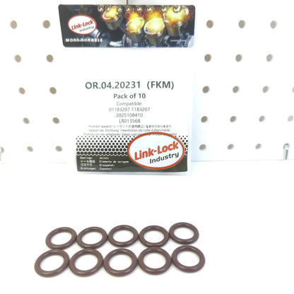 LINK-LOCK 10個組 OR.04.20231 FKM バイトン ウォーターポンプ用Oリングキット 01183207 1183207 2825108410 LR013568 DEUTZ用 HYUNDAI用 LAND ROVER用