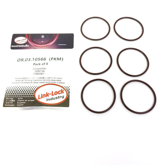 LINK-LOCK 6PCS OR.03.10566 FKM Viton 44.1×2.62 Sealing Universal O-Ring Kit 3090126 17283581 For CUMMINS For IVECO