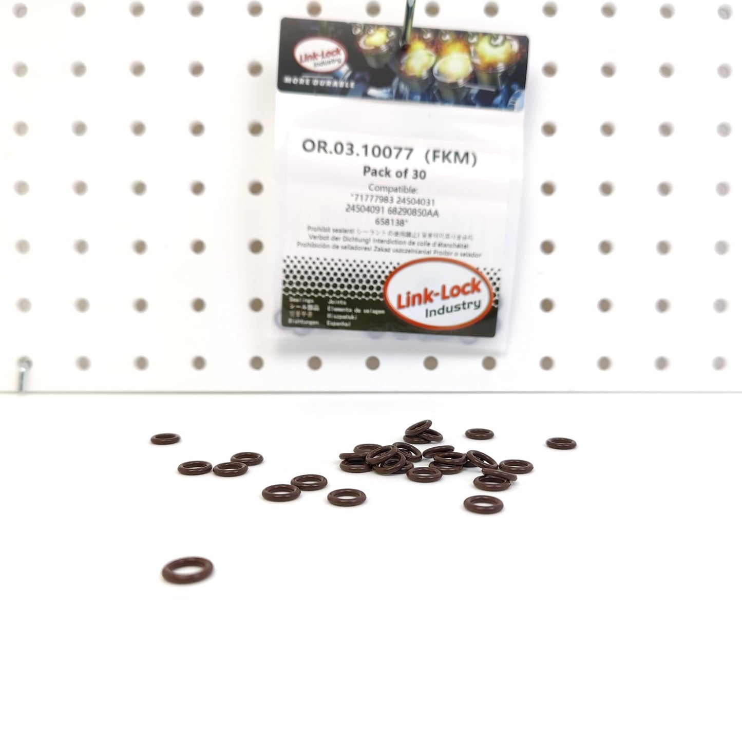 LINK-LOCK 30PCS OR.03.10077 FKM Viton Sealing O-Ring Kit Of Oil dipstick 71777983 24504031 24504091 68290850AA 658138 For BUICK-LIH LSY LZ9LL8 For CHEVROLET-L82(325CUV8) For ISUZU For OPEL