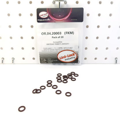 LINK-LOCK 20PCS OR.04.20003 FKMバイトンシーリングOリングキット エンジンオイルレベルゲージ用 FIAT-146 127 160 552 159 835 OPEL用 60676543 7698975 24450251
