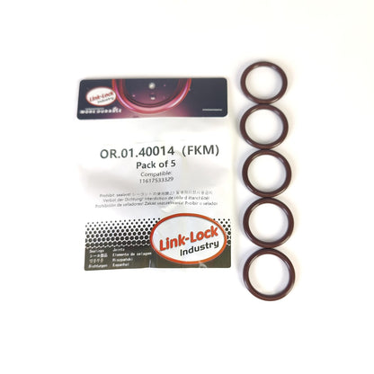 LINK-LOCK 5PCS FKM Viton OR.01.40014 Engine Exhaust pipe O-RING gasket 11617533329 for BMW N46 N52 N54