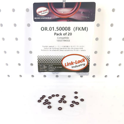 LINK-LOCK 20PCS FKM Viton OR.01.50008 Fuel injection valve O-RING gasket 13537794553 for BMW N47 N57 B37 B47 B57