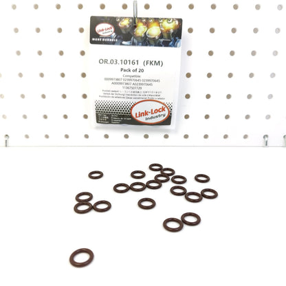 LINK-LOCK 20PCS OR.03.10161 FKM Viton Sealing O-Ring Kit of Coolant pipeline A0009973807 A0239970645 11367507729 7507729 1856412 For MERCEDES-BENZ-M270 M260 M274 M264 For BMW-N52 N54 N62