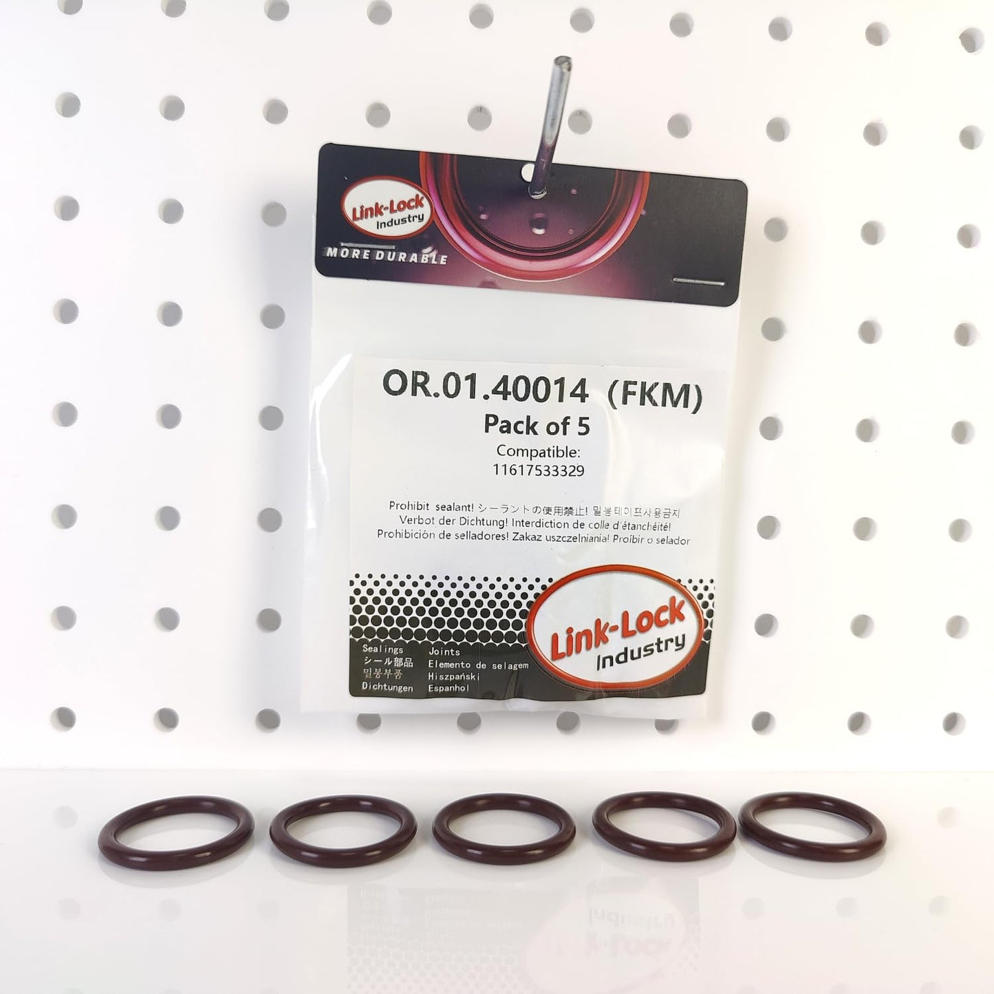 LINK-LOCK 5PCS FKM Viton OR.01.40014 Engine Exhaust pipe O-RING gasket 11617533329 for BMW N46 N52 N54