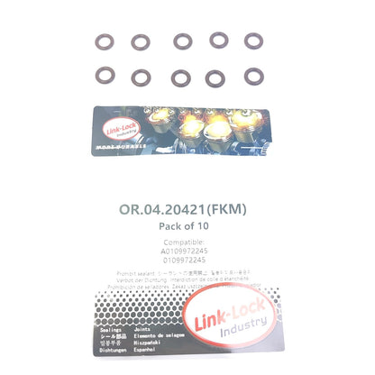 LINK-LOCK 10PCS OR.04.20421 FKM Viton Sealing O-Ring Kit of Oil Line A0109972245 0109972245 for MERCEDES-BENZ
