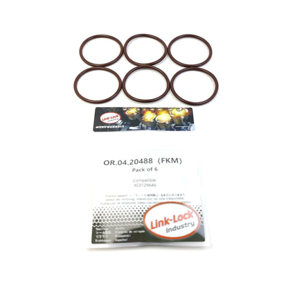 LINK-LOCK 6PCS OR.04.20488 FKM Viton Sealing O-Ring Kit of Turbo Air Outlet 3C0129646 for AUDI-A1 A3 Q3 for VW-CCB7 for GOLF for POLO