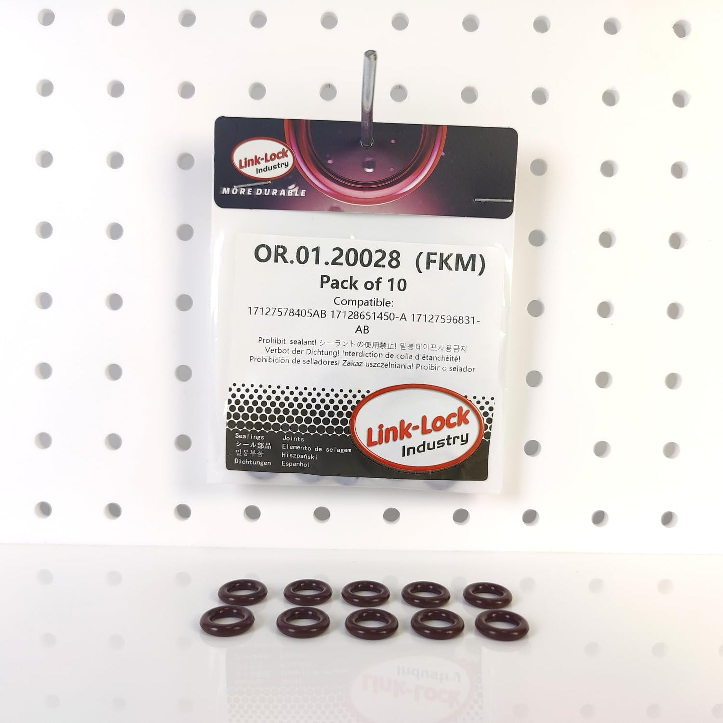 LINK-LOCK 10PCS FKM Viton OR.01.20028 Engine coolant pipe / Water hose O-Ring 17127578405AB 17128651450-A 17127596831-AB for BMW MOST