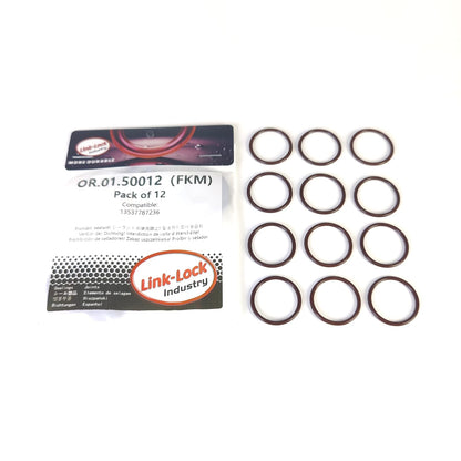 LINK-LOCK 12PCS FKM Viton OR.01.50012 Fuel injection valve O-RING gasket 13537787236 for BMW M47 M57