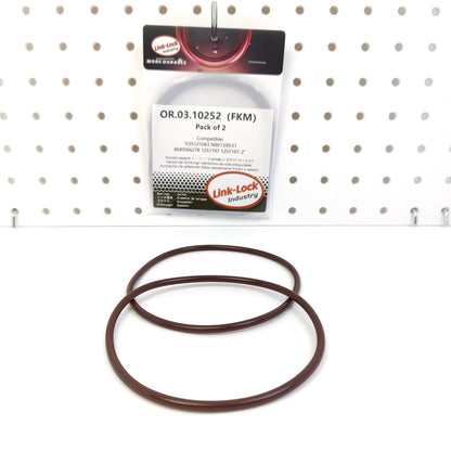 LINK-LOCK 2PCS OR.03.10252 FKM Viton Sealing O-Ring Kit of Water pump 035121043 N901339.01 8M0066278 1257197 1257197-2 For AUDI-1B 7A ABP For VOLVO-D5252T For VW-1G ACL AEL