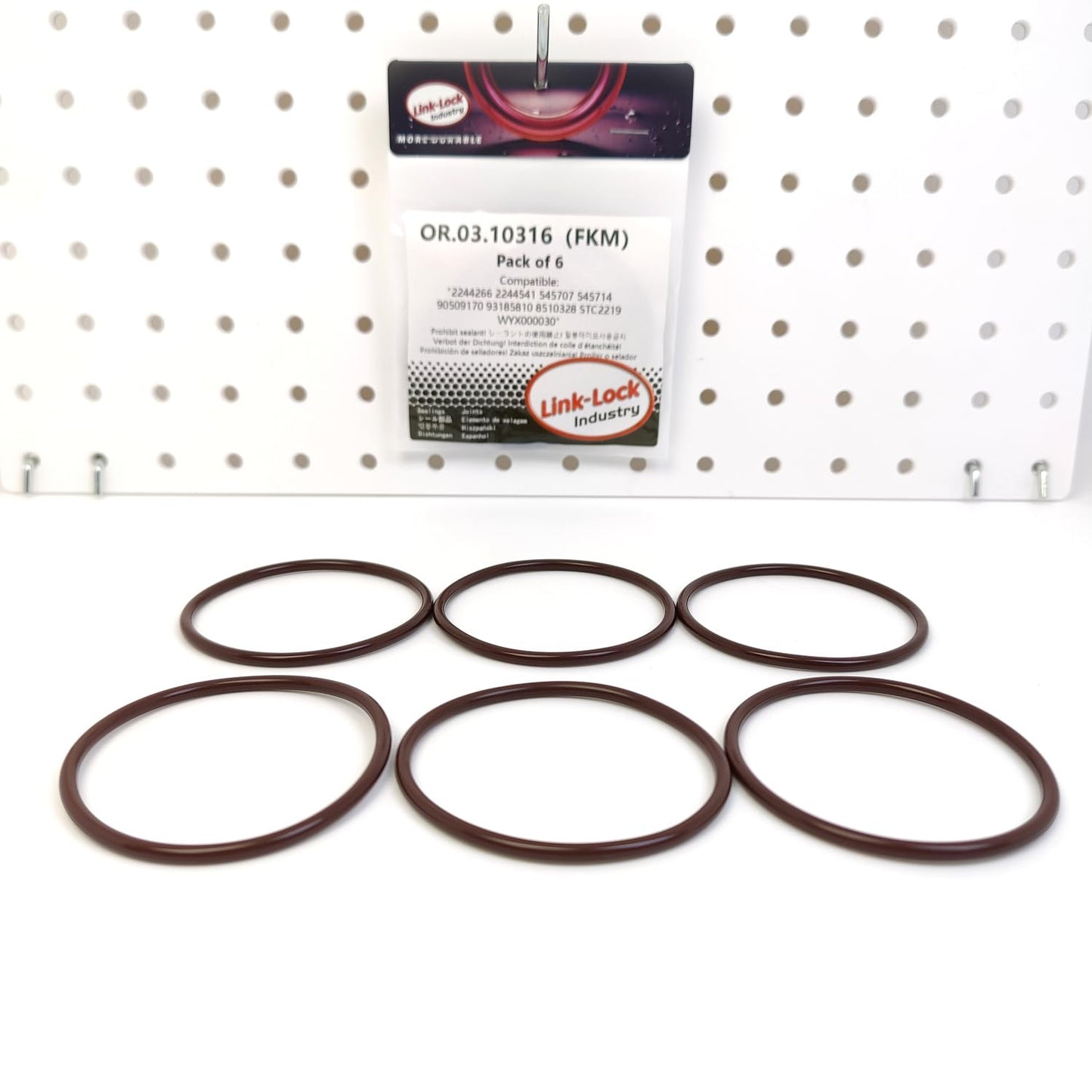 LINK-LOCK 6PCS OR.03.10316 FKM Viton Sealing O-Ring Kit of Vacuum Pump 2244266 2244541 545707 545714 90509170 93185810 8510328 STC2219 WYX000030 For LAND ROVER-256T M57 For OPEL-25DT