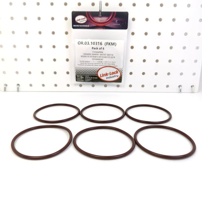 LINK-LOCK 6PCS OR.03.10316 FKM Viton Sealing O-Ring Kit of Vacuum Pump 2244266 2244541 545707 545714 90509170 93185810 8510328 STC2219 WYX000030 For LAND ROVER-256T M57 For OPEL-25DT