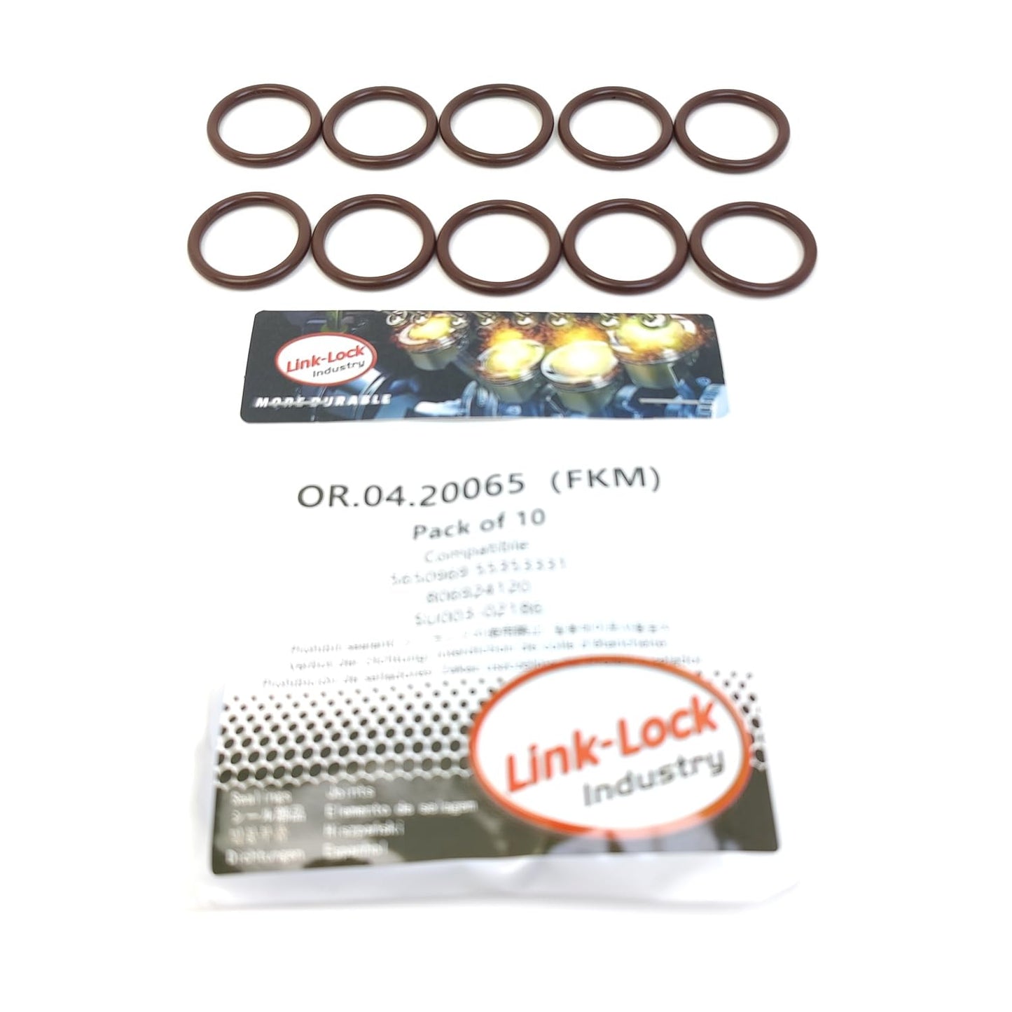 LINK-LOCK 10PCS OR.04.20065 FKM Viton Sealing O-Ring Kit of Engine Timing Cover 5650969 55353331 806924120 SU003-02186 for OPEL for SAAB for SUBARU for TOYOTA