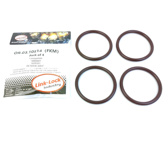 LINK-LOCK 4PCS OR.03.10514 FKMバイトン 51×5 シールユニバーサルOリングキット 0000001 1670331 06.56936-6405 MAN DAF用