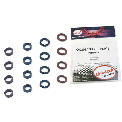 LINK-LOCK 4Set OK.04.10031 fuel injector repair kit 12665136 with FKM Viton O-RING For BUICK For CHEVROLET For CADILLAC 1.4T 1.5L 320 15S L3G LE2
