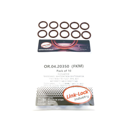 LINK-LOCK 10PCS OR.04.20350 FKM Viton Sealing O-Ring Kit of Fuel Line N90956601 WHT004740A WHT006493A 11617836178 15221-RYE-A01 A0199971148 0199971148 for AUDI for BMW for HONDA for MERCEDES-BENZ