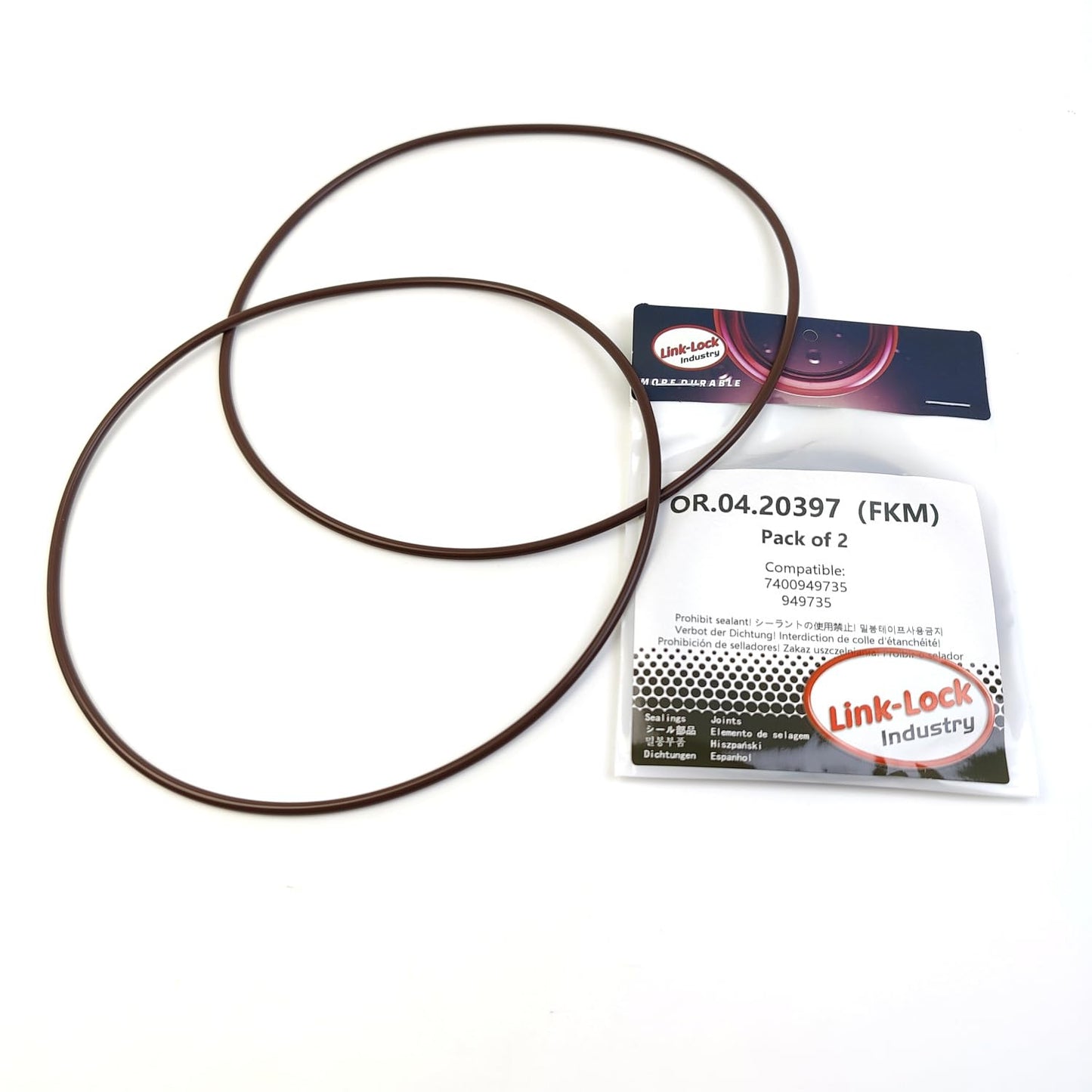 LINK-LOCK 2PCS OR.04.20397 FKM Viton Sealing O-Ring Kit of Air Compressor 7400949735 949735 for RENAULT for TRUCKS for VOLVO for PENTA