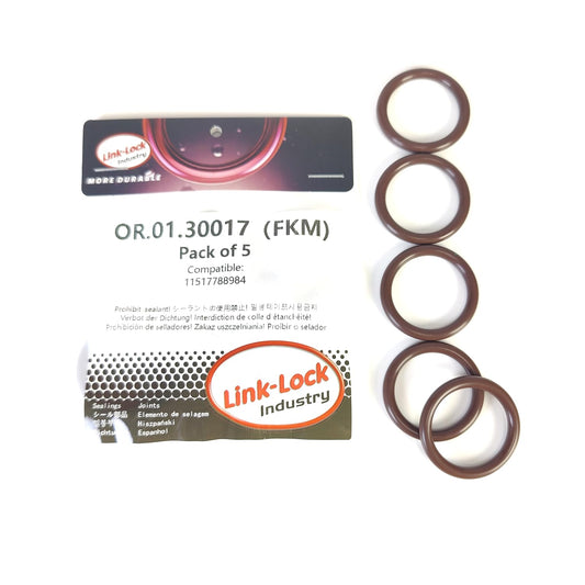 LINK-LOCK 5PCS FKM Viton OR.01.30017 Engine intake pipe O-RING 11517788984 for BMW M47 M57