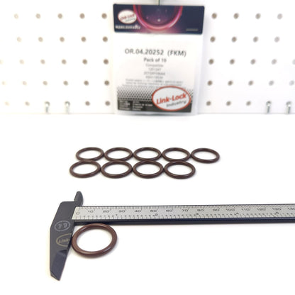LINK-LOCK 10PCS OR.04.20252 FKM Viton Sealing O-Ring Kit of Injector 1201247 2S7Q9F596AA KSH119530 for JEEP for JAGUAR