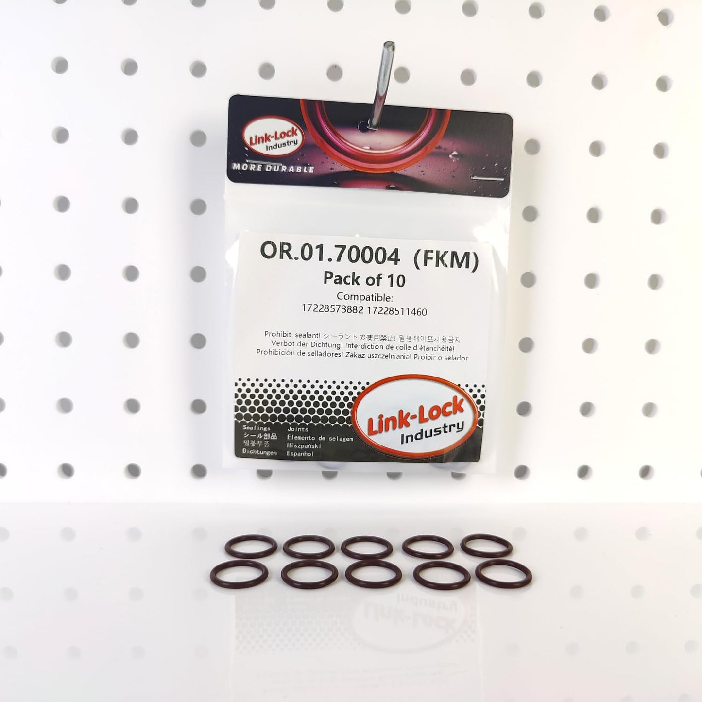 LINK-LOCK 10PCS FKM Viton OR.01.70004 O-RING gasket for transmission cooling pipe 17228573882 17228511460 for BMW N57