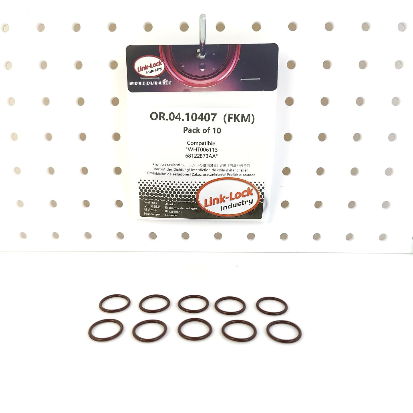 LINK-LOCK 10PCS OR.04.10407 FKMバイトンシーリングOリングキット ターボチャージャーオイルパイプ用 WHT006113 68122873AA AUDI VW JEEP用