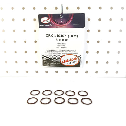 LINK-LOCK 10PCS OR.04.10407 FKMバイトンシーリングOリングキット ターボチャージャーオイルパイプ用 WHT006113 68122873AA AUDI VW JEEP用