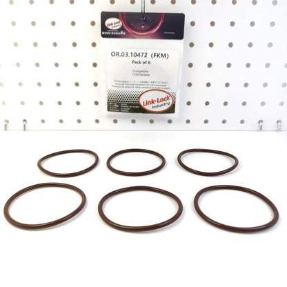 LINK-LOCK 6個組 OR.03.10472 FKMバイトン 54.3×3.6 シーリングユニバーサルOリングキット 11537925892 BMW用