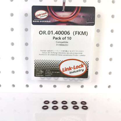 LINK-LOCK 10PCS FKM Viton OR.01.40006 Engine Coolant pipe connector O-RING gasket 7119906351 for BMW N13