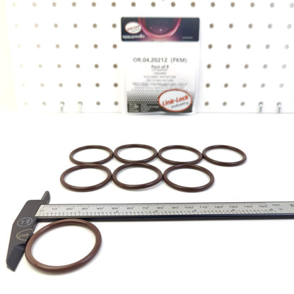LINK-LOCK 8PCS OR.04.20212 FKM Viton Sealing O-Ring Kit of Coolant Pipe 14463880 N10139201 WHT001244 03C121666 6501446 9807178080 14463886 06501446 1208.14 for ALFA ROMEO for AUDI for CHRYSLER