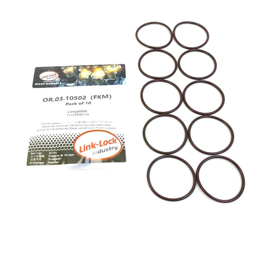 LINK-LOCK 10PCS OR.03.10502 FKM Viton Sealing O-Ring Kit of Solenoid valve 11137830114 For BMW