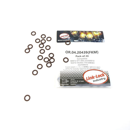 LINK-LOCK 20PCS OR.04.20439 FKMバイトンシーリングOリングキット 冷媒ライン用 80873-ST7-000 JUU500010 92470-HC050 7701208363 JUU500010 ホンダ用 ジャガー用 日産用 ルノー用 ダチア用 ランドローバー用