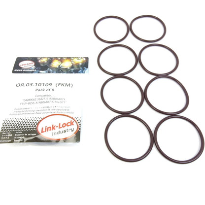 LINK-LOCK 8PCS OR.03.10109 FKM Viton Sealing O-Ring Kit Of Thermostat 04289062 3342711 N806807-S For FORD-AJ LCBE SEC SGA MEBA LCBA T30PDED For GINETTA-C37PDED For FORD USA-99Z C30PDED 99Z1 AJ C23HD0D