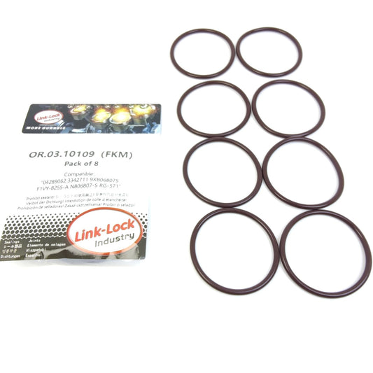 LINK-LOCK 8PCS OR.03.10109 FKM Viton Sealing O-Ring Kit Of Thermostat 04289062 3342711 N806807-S For FORD-AJ LCBE SEC SGA MEBA LCBA T30PDED For GINETTA-C37PDED For FORD USA-99Z C30PDED 99Z1 AJ C23HD0D