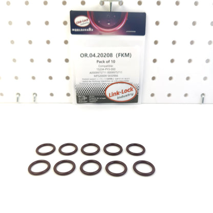 LINK-LOCK 10PCS OR.04.20208 FKM Viton シールOリングキット オイルクーラー用 15234-PY3-000 A0009975711 0009975711 MF520009 5650966 HONDA/MERCEDES-BENZ/MITSUBISHI/OPEL用