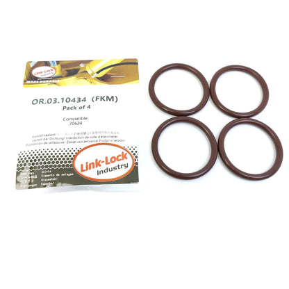 LINK-LOCK 4PCS OR.03.10434 FKMバイトン 43.82×5.33 シーリング ユニバーサルOリングキット 70624 CUMMINS用