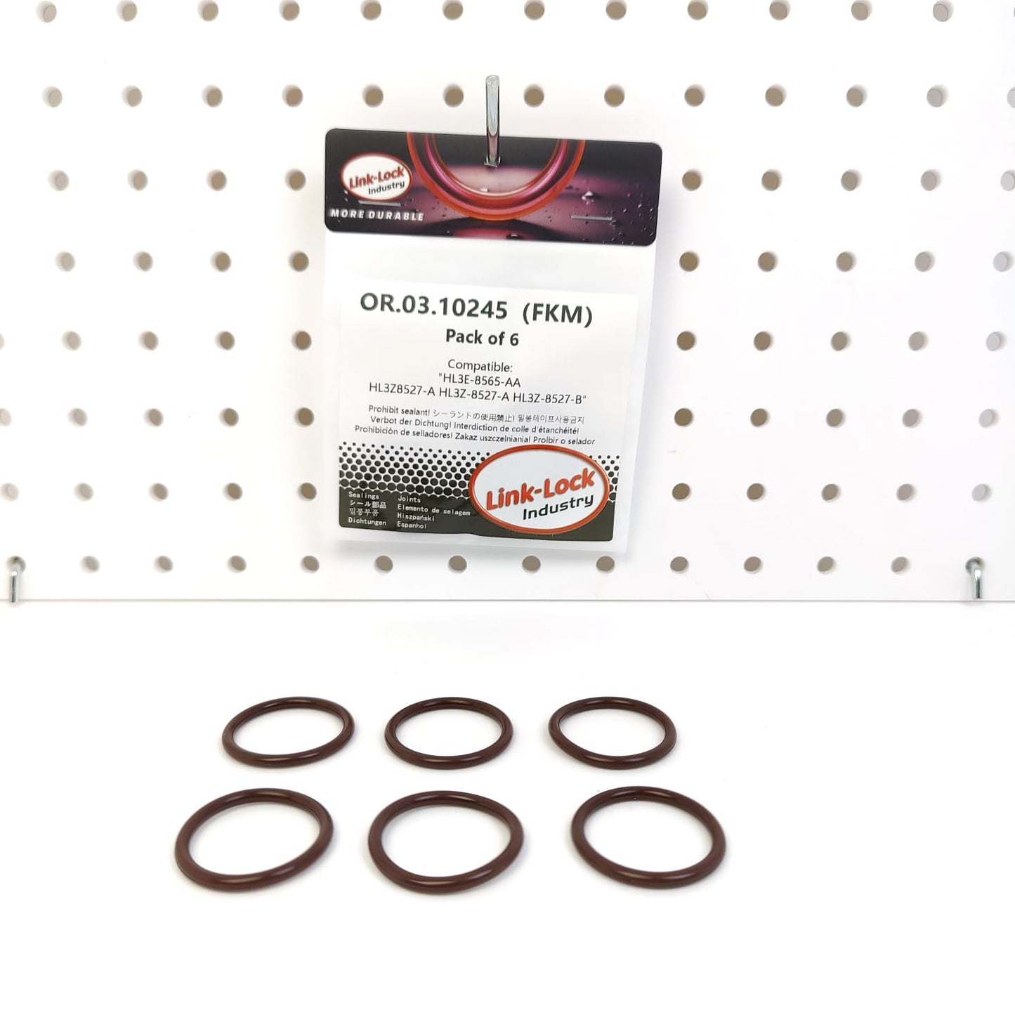 LINK-LOCK 6PCS OR.03.10245 FKM Viton Sealing O-Ring Kit of Thermostat housing HL3E-8565-AA HL3Z8527-A HL3Z-8527-A HL3Z-8527-B For FORD-URWA For FORD USA-T35PDTD For LINCOLN-T35PDTD