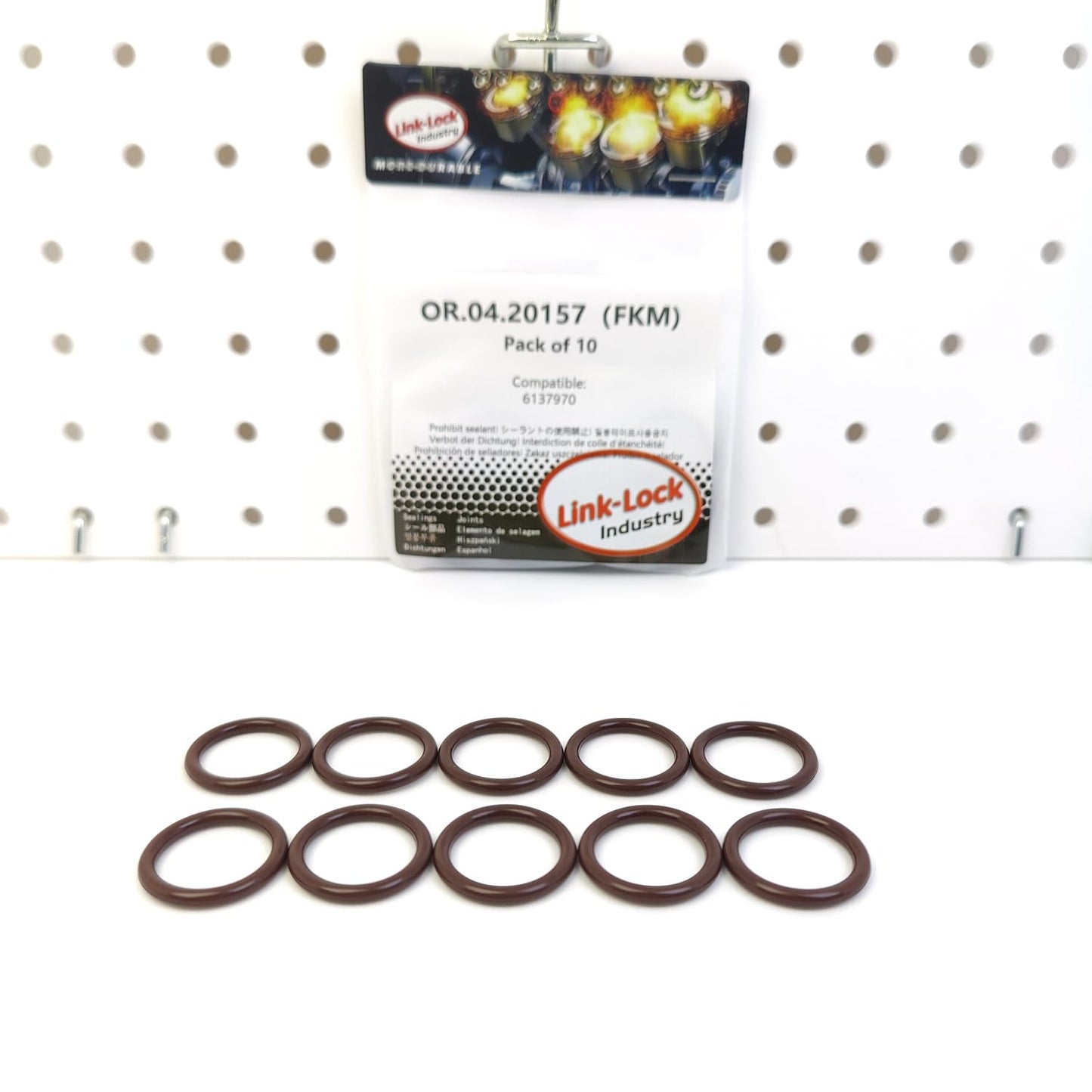 LINK-LOCK 10PCS OR.04.20157 FKM Viton Sealing O-Ring Kit of Oil Cooler 6137970 for FORD