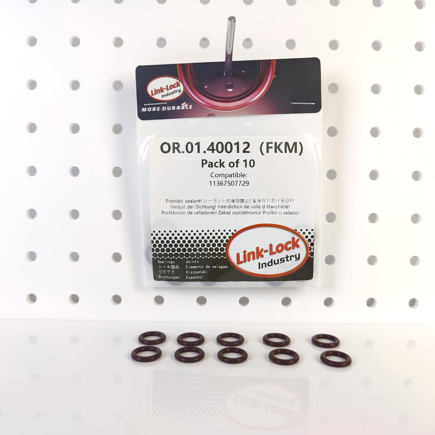 LINK-LOCK 10PCS FKM Viton OR.01.40012 Engine check valve O-RING gasket 11367507729 for BMW N13 N51 N52 N53 N54 S65 N62 N12 N14 N16 N18