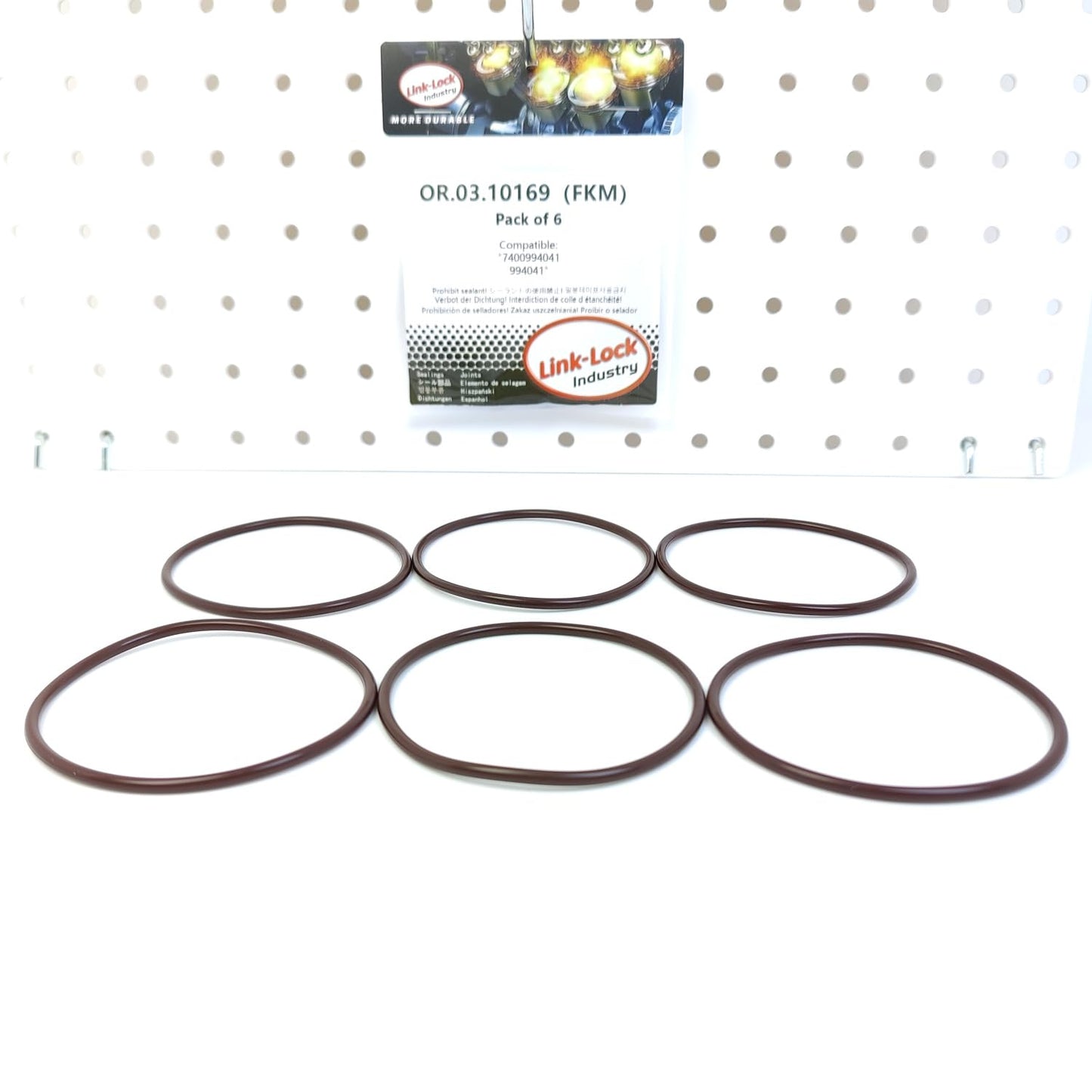 LINK-LOCK 6PCS OR.03.10169 FKM Viton Sealing O-Ring Kit of Coolant pipeline 7400994041 994041 For VOLVO-D5K240 D8K280 D8K350 D8K320 D8K250 For RENAULT TRUCKS-DTI8-122HQ  DTI8-122HR  DTI8-122HS